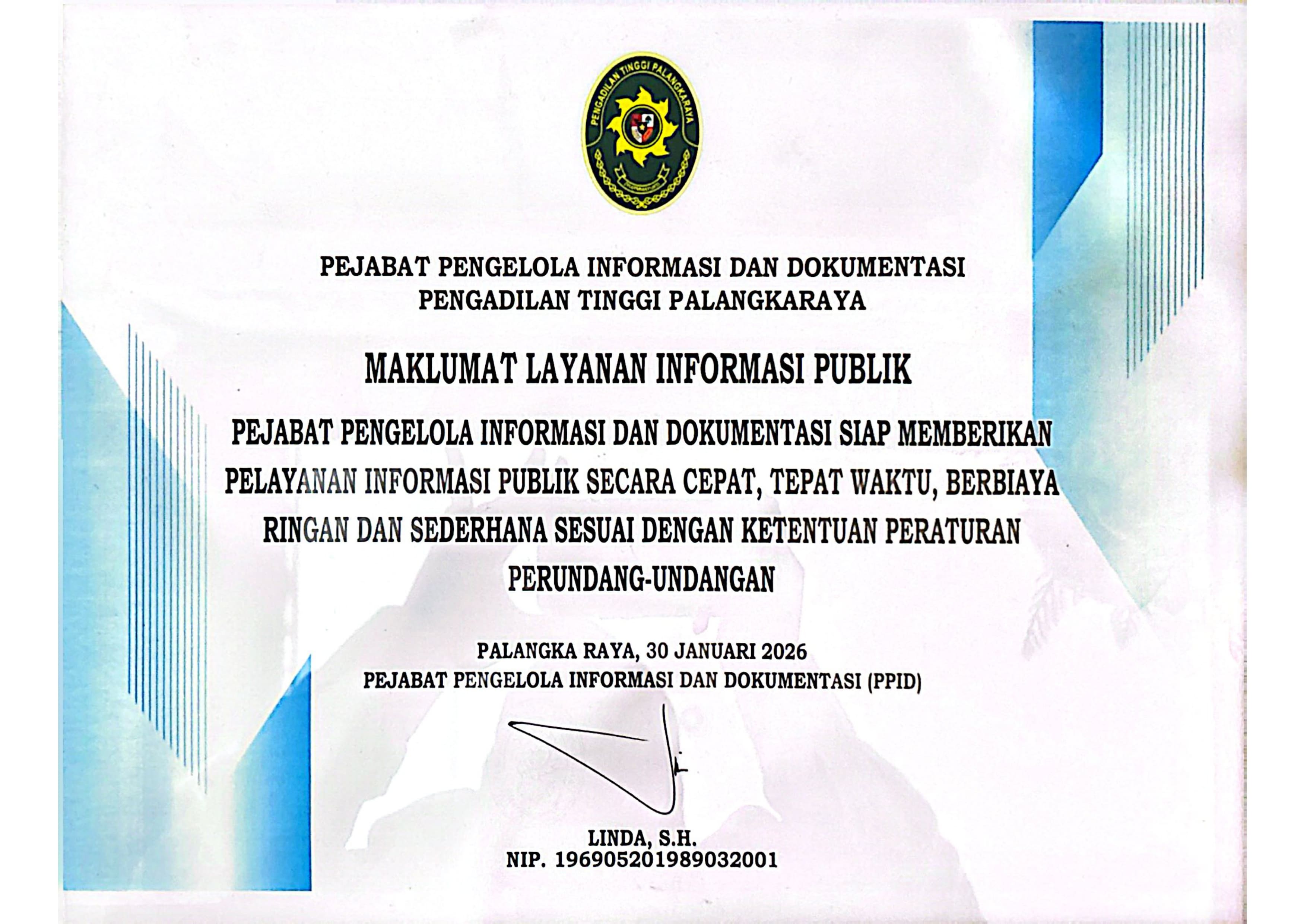 MAKLUMAT LAYANAN INFORMASI PUBLIK
